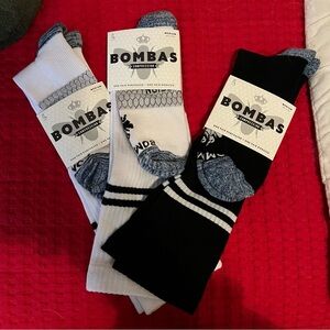 Lot of 3 pairs Bombas compression socks